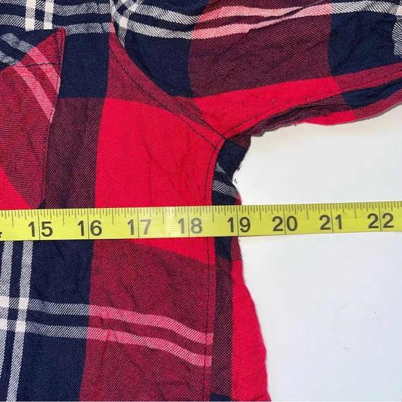 Woolrich Red White & Navy Blue Plaid Button Down Shirt Large Women’s - Picture 6 of 10